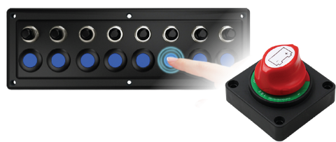 FREE SHIPPING - 8 Touch switch panel and 4 way battery switch
