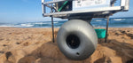Beach trolley wheels - Polyurethane 400mm PER PAIR